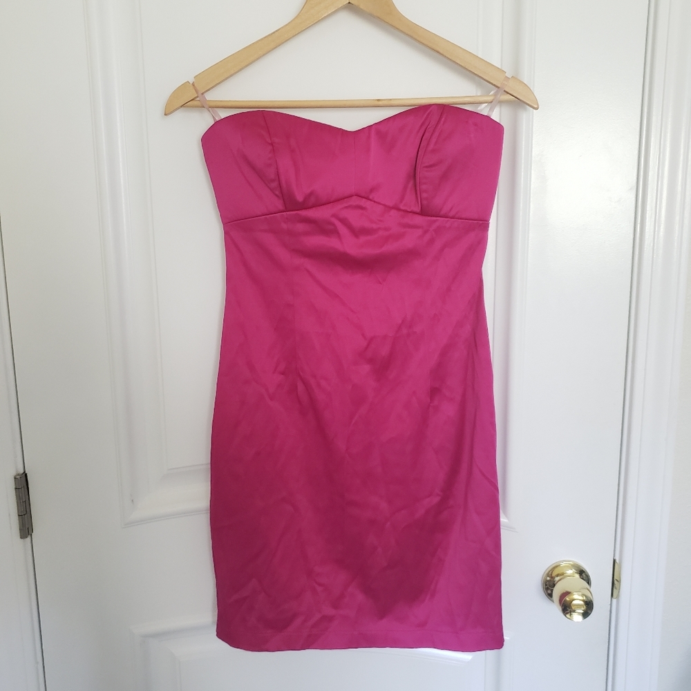 Forever 21 Hot Pink Strapless Bodycon Dress